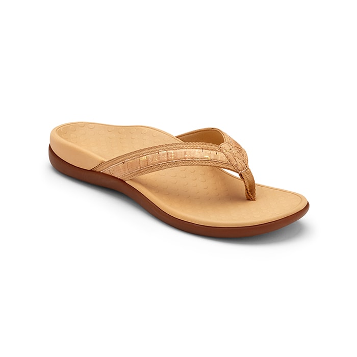 vionic gold cork sandals