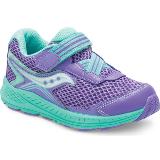 purple and turquoise sneakers