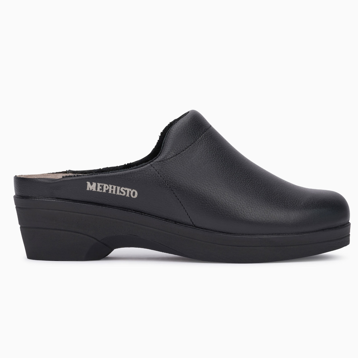 black leather clogs womens