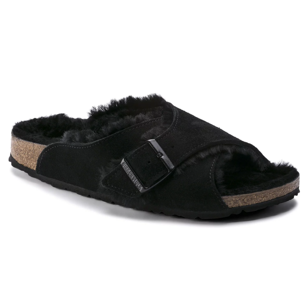 birkenstock arizona shearling black 39