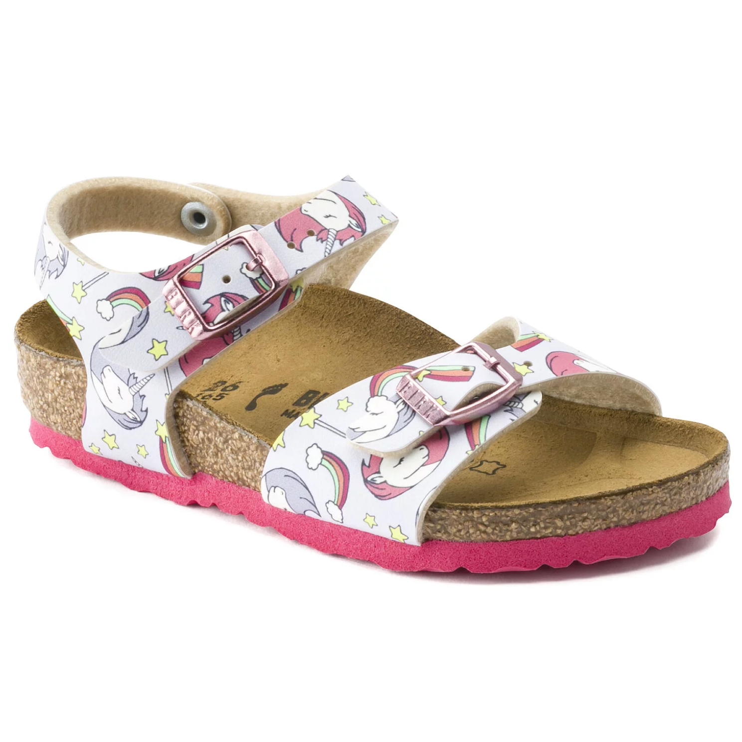 Birkenstock Kid s Rio Sandal  Birko Flor Unicorn  Pink 