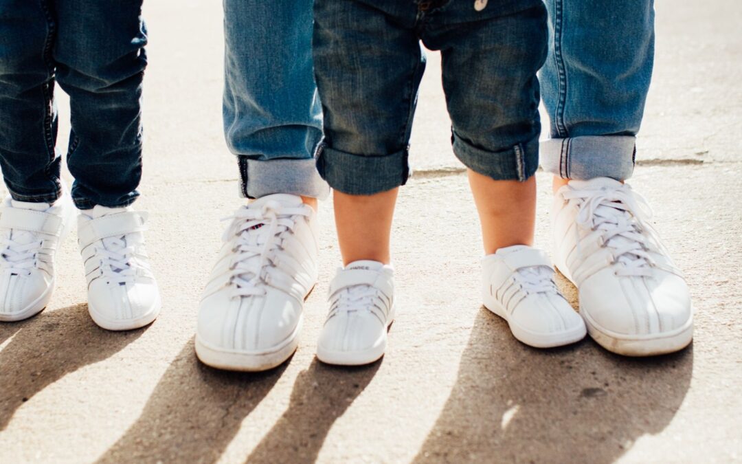 kids and adults wearing kswiss shoes