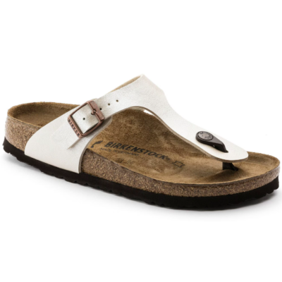 Birkenstock Gizeh Sandal featuring a Birko-Flor® upper, anatomically shaped cork-latex footbed, and EVA outsole for all-day comfort and support.