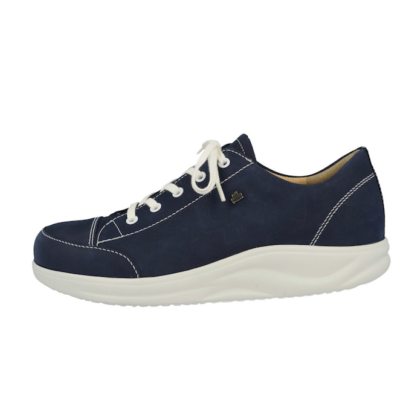 Finn Comfort Women's Ikebukuro orthopedic walking shoe in premium leather with a rocker sole and anatomical footbed for unmatched comfort and support.