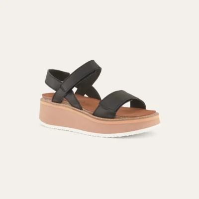 Naot Women's Meringue Sandal featuring a premium leather upper, anatomic cork footbed, adjustable straps, and a durable rubber sole for all-day comfort.