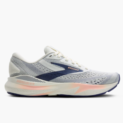 Brooks Women's Adrenaline GTS 24 running shoe with GuideRails® support, DNA LOFT v2 cushioning, and an engineered mesh upper for a secure and breathable fit.