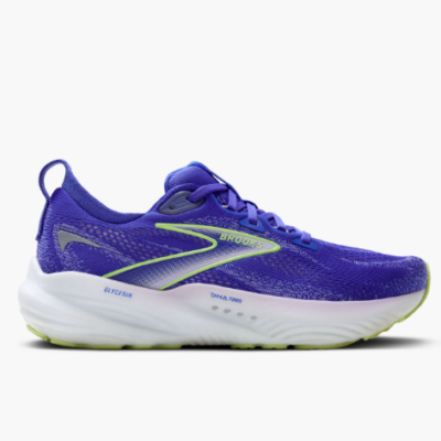 Brooks Women's Glycerin 22 running shoes in a stylish design, featuring DNA LOFT cushioning and engineered mesh for a plush, supportive running experience.