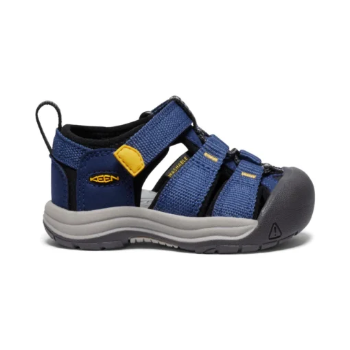 Keen Toddler Newport H2 Sandal with durable toe protection, quick-drying webbing, cushioned footbed, and a non-marking rubber outsole for active adventures.