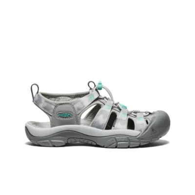 Keen Women's Newport H2 Sandal featuring quick-dry webbing, KEEN.PROTECT toe cap, EVA midsole, and a non-marking rubber outsole for traction and durability.