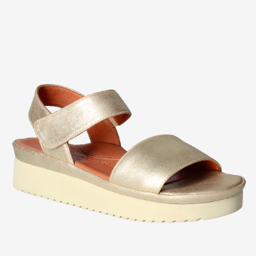 L'Amour Des Pieds Women's Abrilla Sandal featuring a premium leather upper, memory foam arch support, and an adjustable strap for a secure and stylish fit.