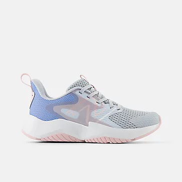 New Balance Kid’s Rave Run v2 – lightweight running shoe with breathable mesh, cushioned EVA midsole, durable rubber outsole, and sporty design for active kids.