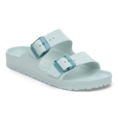 Birkenstock Women's Arizona Stealth Buckle EVA Sandal in lightweight, waterproof material with a supportive footbed and sleek adjustable buckles.