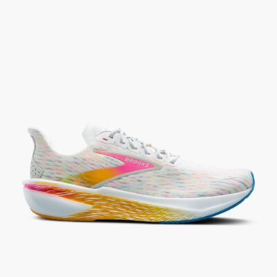 Brooks Women's Hyperion 2 running shoe with breathable warp knit upper, nitrogen-infused DNA FLASH midsole, and lightweight design for speed and comfort.