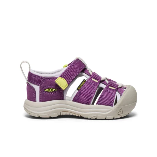 Keen Toddler Newport H2 Sandal with durable toe protection, quick-drying webbing, cushioned footbed, and a non-marking rubber outsole for active adventures.