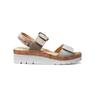 Samuel Hubbard Women's Portola Two Strap Sandal with adjustable straps, cushioned footbed, and lightweight rubber outsole for all-day comfort.