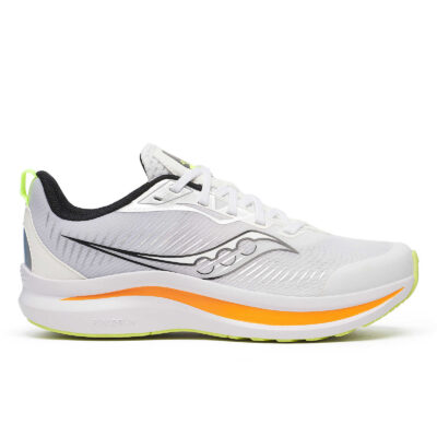 Saucony Big Kid's Endorphin KDZ Sneaker with breathable mesh upper, PWRRUN® cushioning, durable rubber outsole, and lace-up closure for secure comfort.