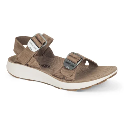 Tread Labs Women's Salinas Sandal with adjustable nubuck leather straps, arch support, cushioned footbed, and durable rubber outsole for lasting comfort.